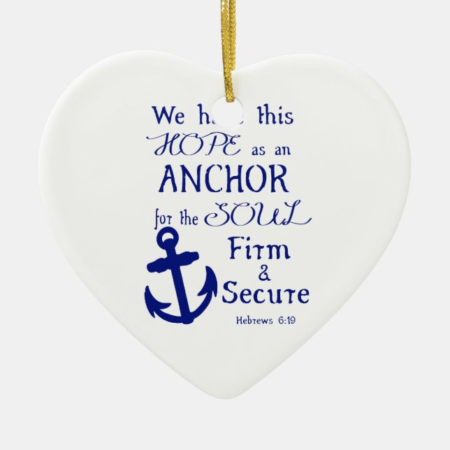 We Have This Hope... Ceramic Tree Decoration (Front)