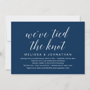 We have tied the knot, Wedding Elopement Party Invitation