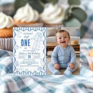We Haven't Slept One Bit Birthday Photo Invitation