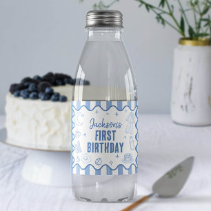 We Haven't Slept One Bit Pyjamas Birthday Water Bottle Label