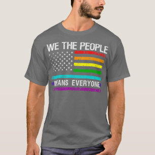 We he People Means Everyone Vintage LGB Gay Pride  T-Shirt