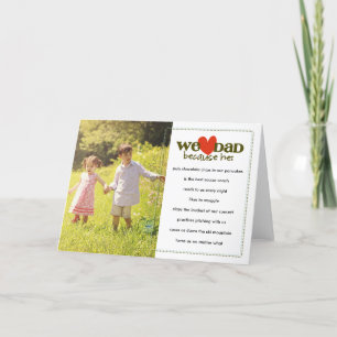 We Heart Dad Because... Card