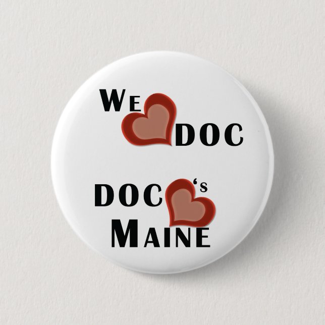We Heart Doc 6 Cm Round Badge (Front)