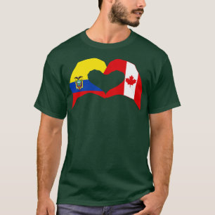 We Heart Ecuador Canada Multinational Patriot Flag T-Shirt