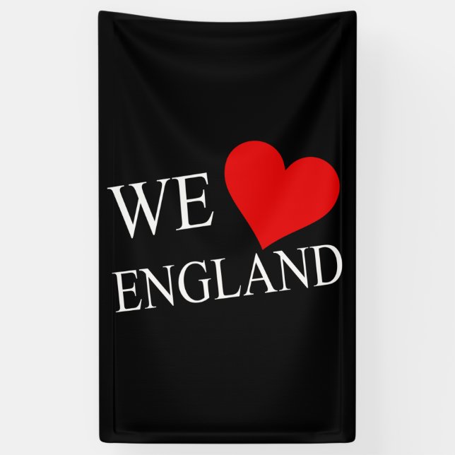 We Heart England wt (v) bnrcnt Banner (Vertical)