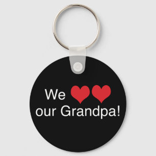 We Heart Grandpa Key Ring