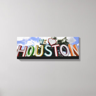 we heart houston canvas print