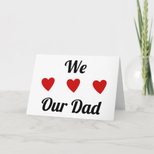 We Heart Love DAD Love DAD Happy Father's Day Card