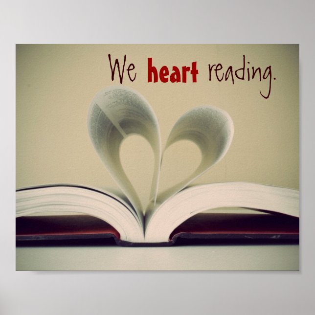 We Heart Reading Poster (Front)