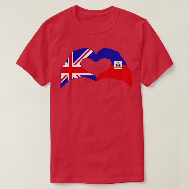 We Heart UK Haiti Multinational Patriot Flag Serie T-Shirt (Design Front)