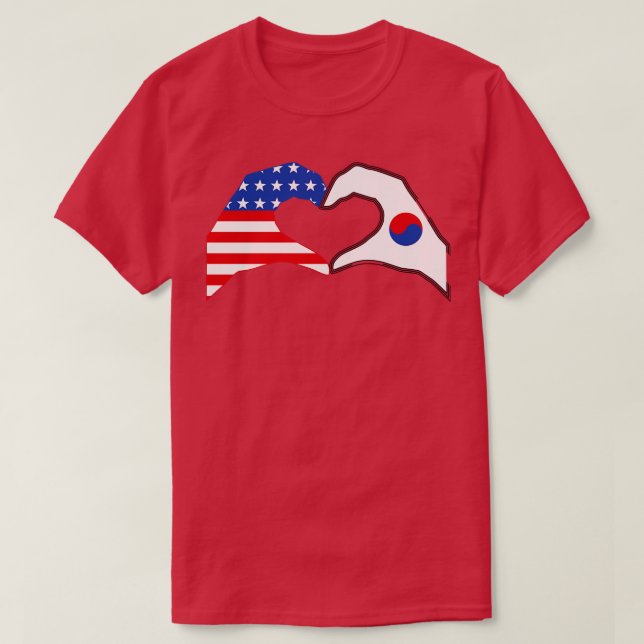 We Heart USA Korea Patriot Flag Series T-Shirt (Design Front)