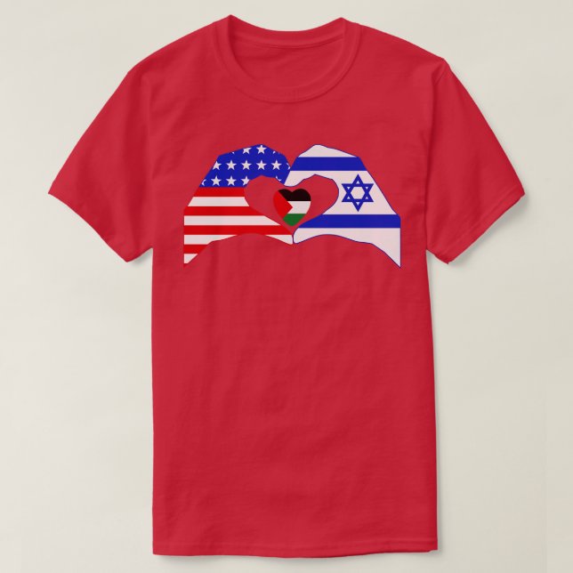 We Heart USAPalestine Patriot Series T-Shirt (Design Front)