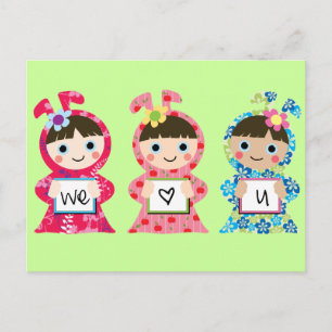 we heart you Postcard