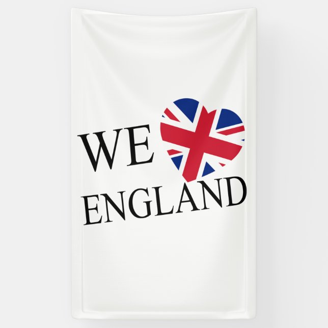 We Heartflag England bk (v) bnrt Banner (Vertical)