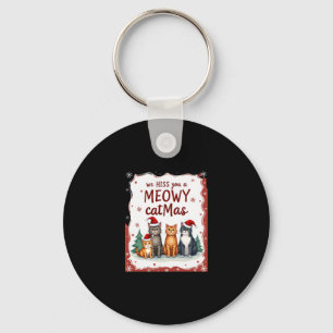 We Hiss You A Meowy Catmas Funny Cat Christmas Ugl Key Ring