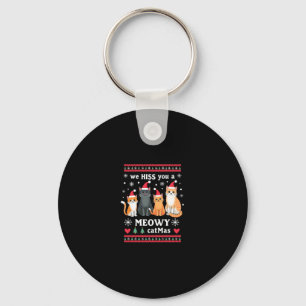 We Hiss You A Meowy Catmas Funny Cat Christmas Ugl Key Ring