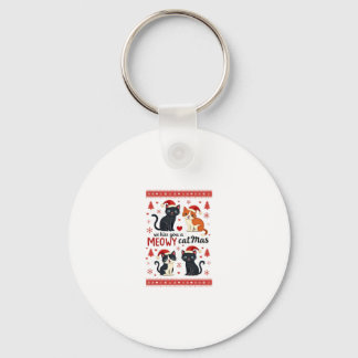 We Hiss You A Meowy Catmas Funny Cat Christmas Ugl Key Ring