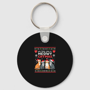 We Hiss You A Meowy Catmas Funny Cat Christmas Ugl Key Ring
