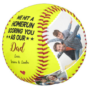 We Hit a Homerun Dad Photo Collage   Fathers Day Softball