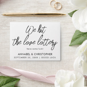 We Hit the Love Lottery Wedding Favor Have Some Envelope