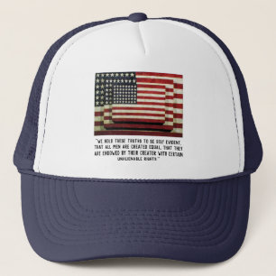 "We hold these truths..." US Constitution & Flag Trucker Hat