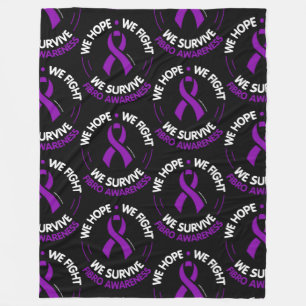 We Hope We Fight We Survive...Fibro Fleece Blanket