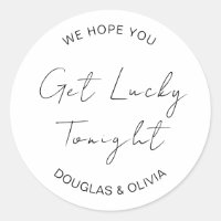 We Hope You Get Lucky Tonight Wedding Lottery 