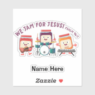We Jam for Jesus cute bible verse cartoon