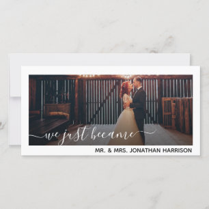 We Just Became Mr Mrs Photo Just Married Announcement
