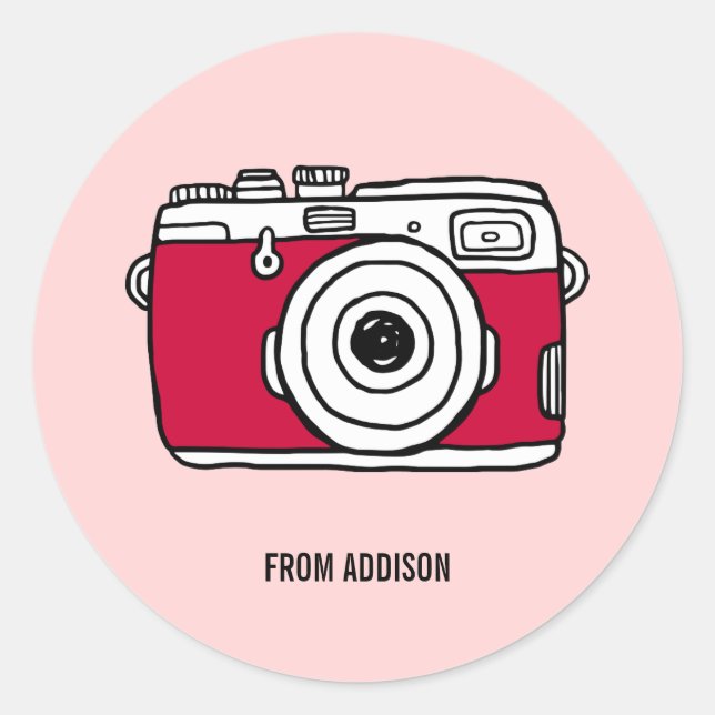 We Just Click Camera Valentine Sticker (Front)