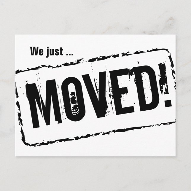 We just moved postcards for new home (Front)