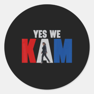 We Kam Harris 2024 Wheimer 2024 Vote Harris Waltz Classic Round Sticker