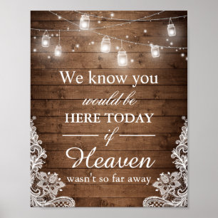 We Know You Would Be Here Rustic Wedding Sign