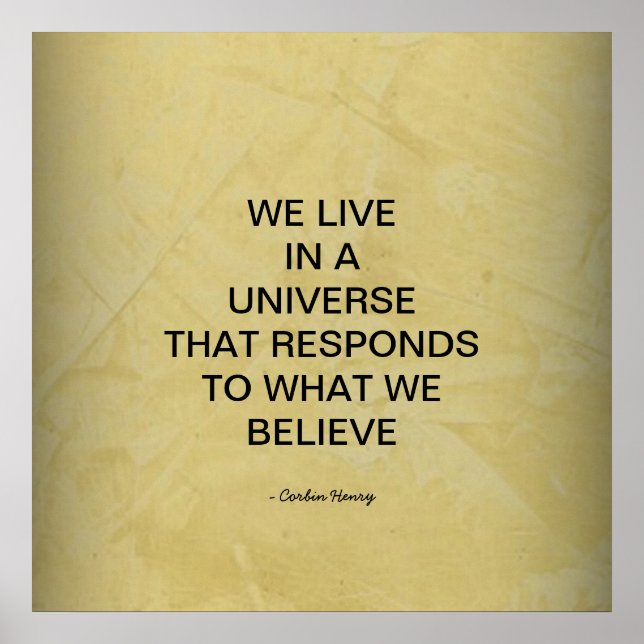 We Live In A Universe Poster (Front)