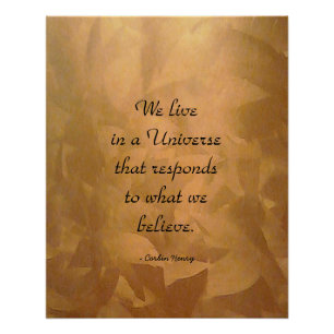 We Live In A Universe Quote - Copper Poster