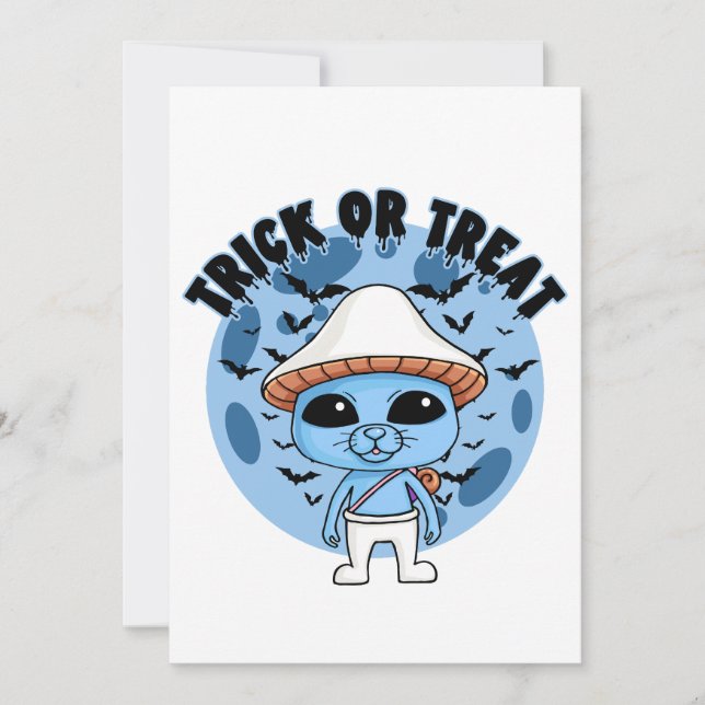 We Live We Love We Lie Blue Cat Tiktok Meme Invitation (Front)