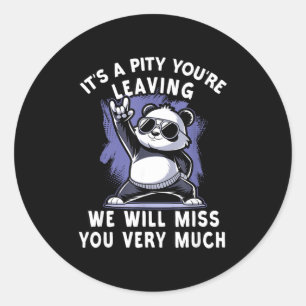 We`ll Miss You Farewell Coworker, Office Sendoff & Classic Round Sticker