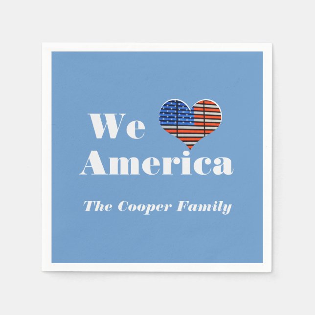 We Love America Napkin (Front)