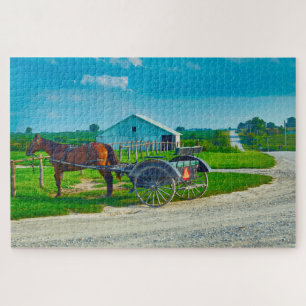 We love Amish Carraiges in Iowa. Jigsaw Puzzle