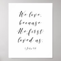 We love because He first loved us Verse