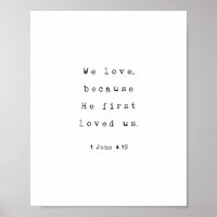 We love because He first loved us Verse