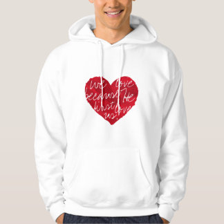 We Love Because He First White Hoodie