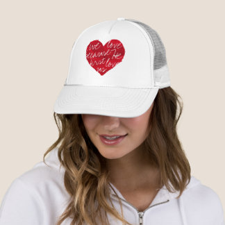 We Love Because He First White Trucker Hat