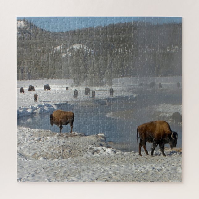 We Love  Bison Wyoming. Jigsaw Puzzle (Vertical)