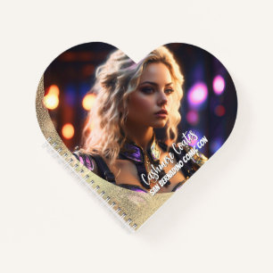 We Love Cosplay Heart Shaped Spiral Notebook