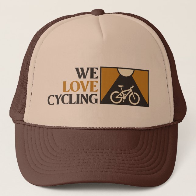We Love Cycling Trucker Hat (Front)