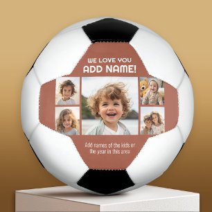 We Love Dad or Grandpa - 5 Photo Collage Football