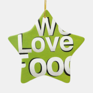 We love food ceramic tree decoration