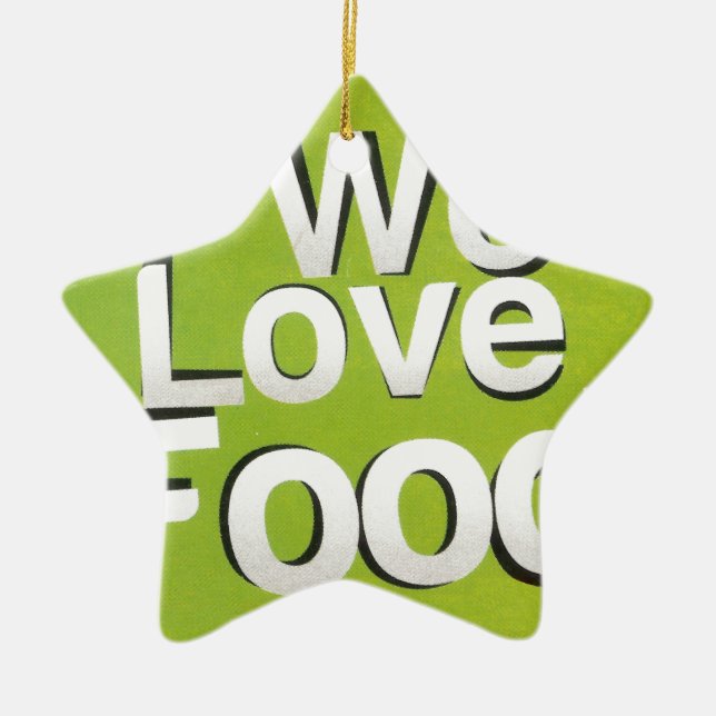 We love food ceramic tree decoration (Front)