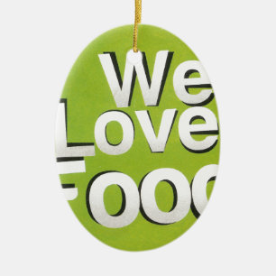 We love food ceramic tree decoration